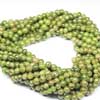 Natural Vessonite Green Garnet Smooth Round Ball Beads Strand Length is 14 Inches & Sizes from 5mm approx. 